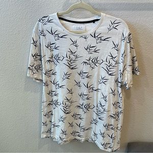 Men’s D&F White Printed Short Sleeve Shirt